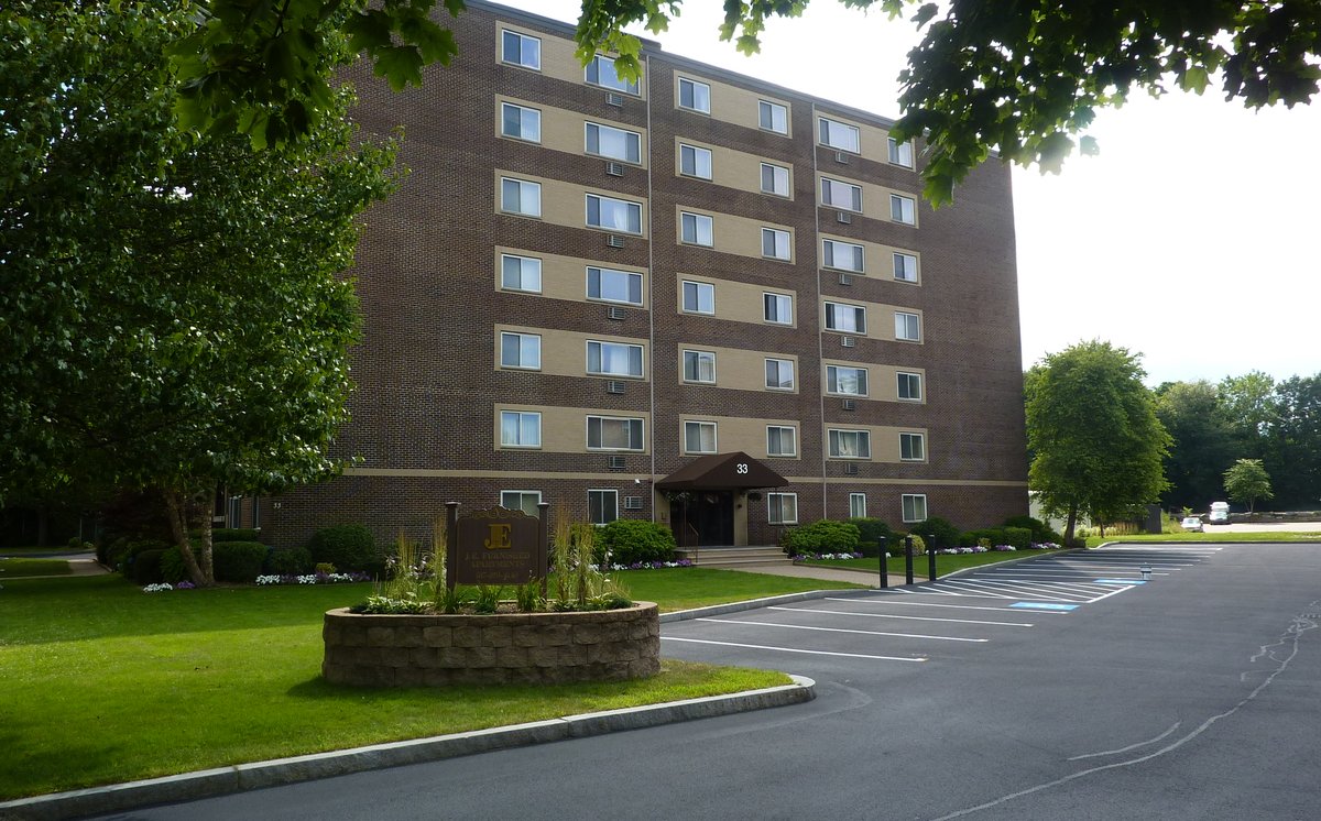 J.E. apartment building and grounds in Quincy, Massachusetts