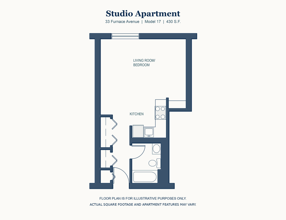Studio apartment floor plan