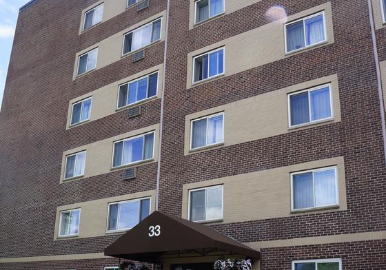 Side elevation of the J.E. Quincy apartment building