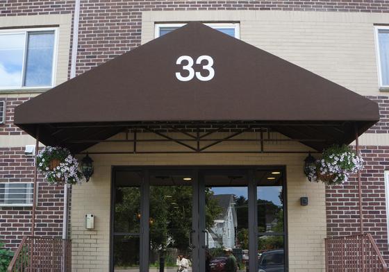 Covered entryway at 33 Furnace Avenue, Quincy