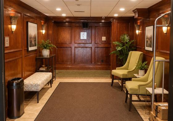 Lobby at the J.E. Quincy apartment building